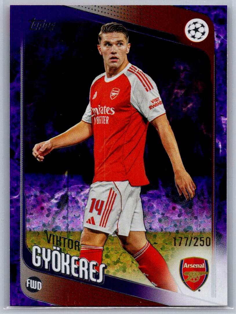 Viktor Gyokeres (Arsenal) Purple Inferno Holo /250 Topps UCC Flagship 2025-26