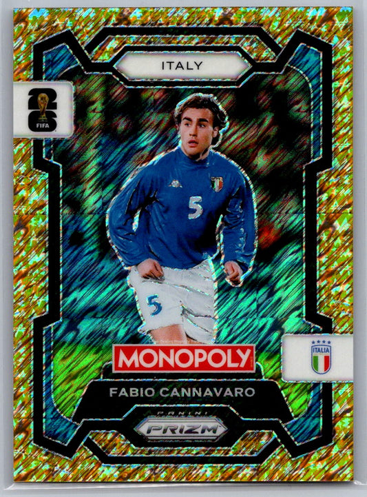 Fabio Cannavaro (Italy) Gold Big Money Shimmer /500 Panini Prizm Monopoly World Cup 2026