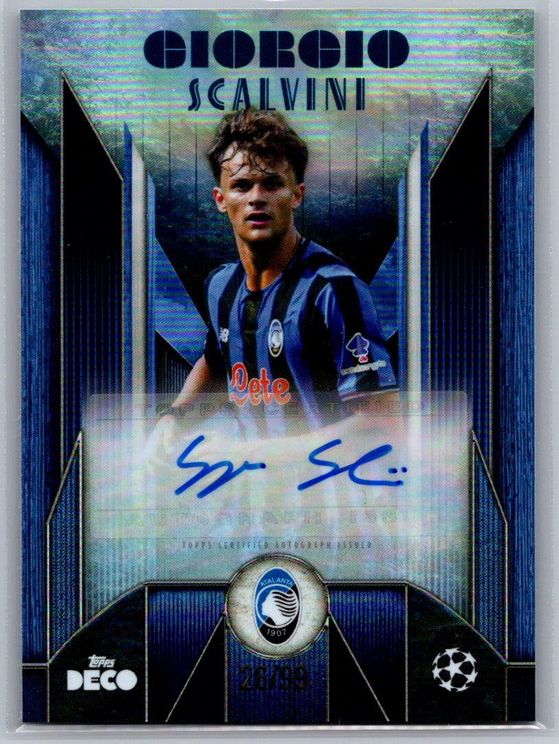 Giorgio Scalvini (Atalanta) Current Stars Auto /99 Topps Deco UCC 2024-25