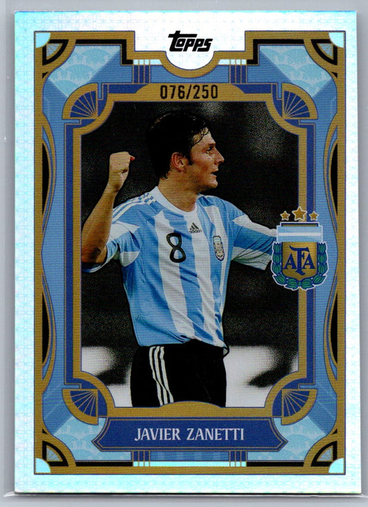 Javier Zanetti (Argentina) Sky Blue /250 Topps Argentina Team Set 2024-25