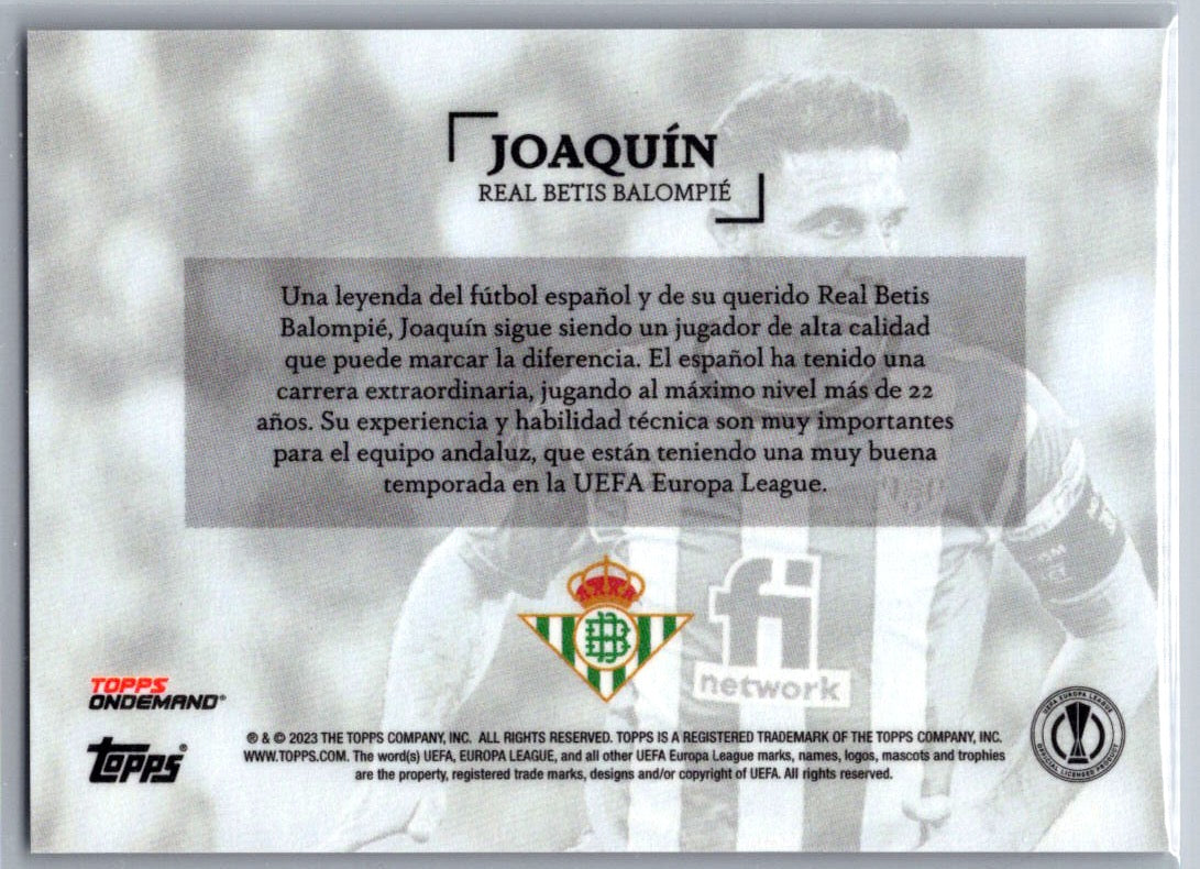 Joaquin (Real Betis) Pink /49 SP Topps Simplicidad UCC 2022-23
