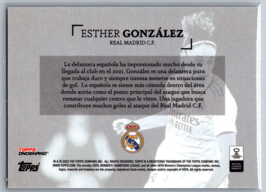 Esther Gonzalez (Real Madrid) Green /99 Topps Simplicidad UCC 2022-23