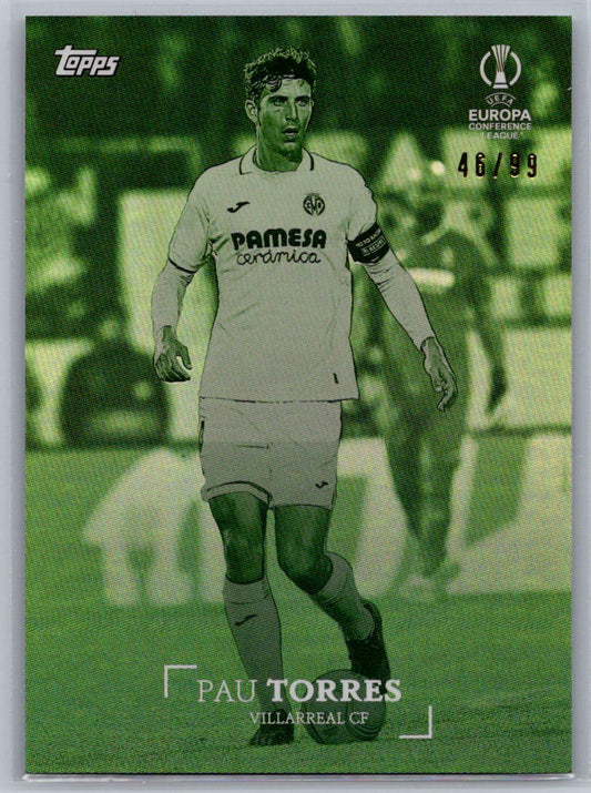 Pau Torres (Villarreal) Green /99 Topps Simplicidad UCC 2022-23