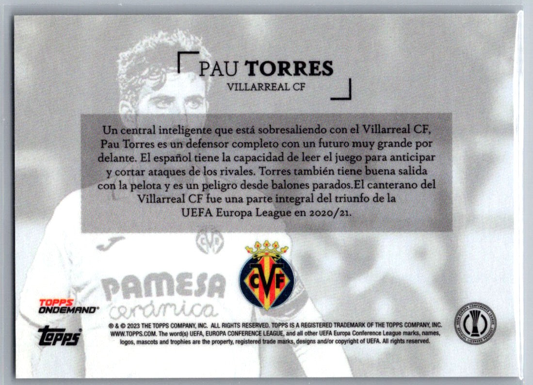 Pau Torres (Villarreal) Green /99 Topps Simplicidad UCC 2022-23