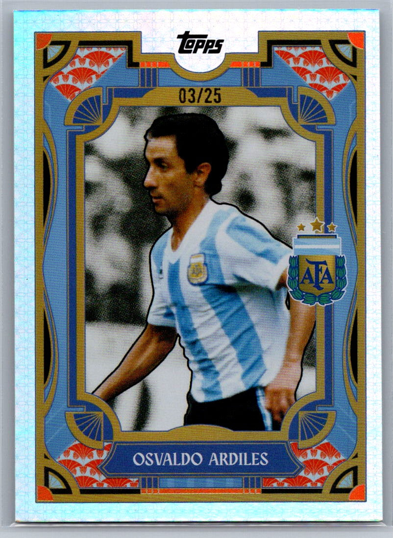 Osvaldo Ardiles (Argentina) Orange Tango /25 SP Topps Argentina Team Set 2024-25