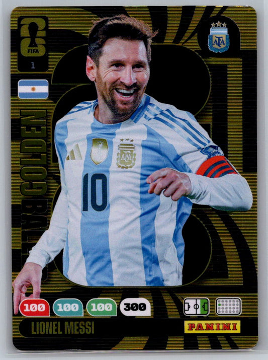 Lionel Messi (Argentina) Golden Baller Panini Adrenalyn XL FIFA World Cup 2026