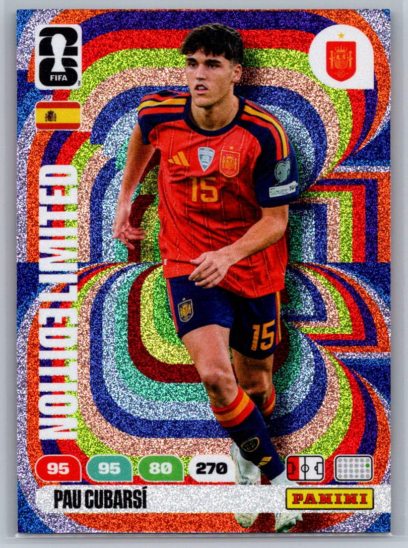 Pau Cubarsi (Spain) Limited Edition Panini Adrenalyn XL FIFA World Cup 2026