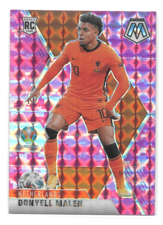 Donyell Malen (Netherlands) Camo Pink RC Panini Mosaic UEFA Euro 2020