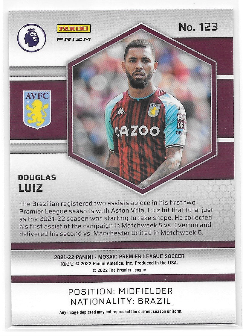 Douglas Luiz (Aston Villa) Mosaic Panini Mosaic Premier League 21-22