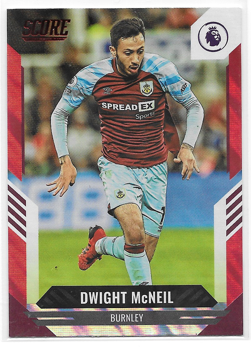 Dwight Mcneil (burnley) Red Laser Panini Score Premier League 21-22 