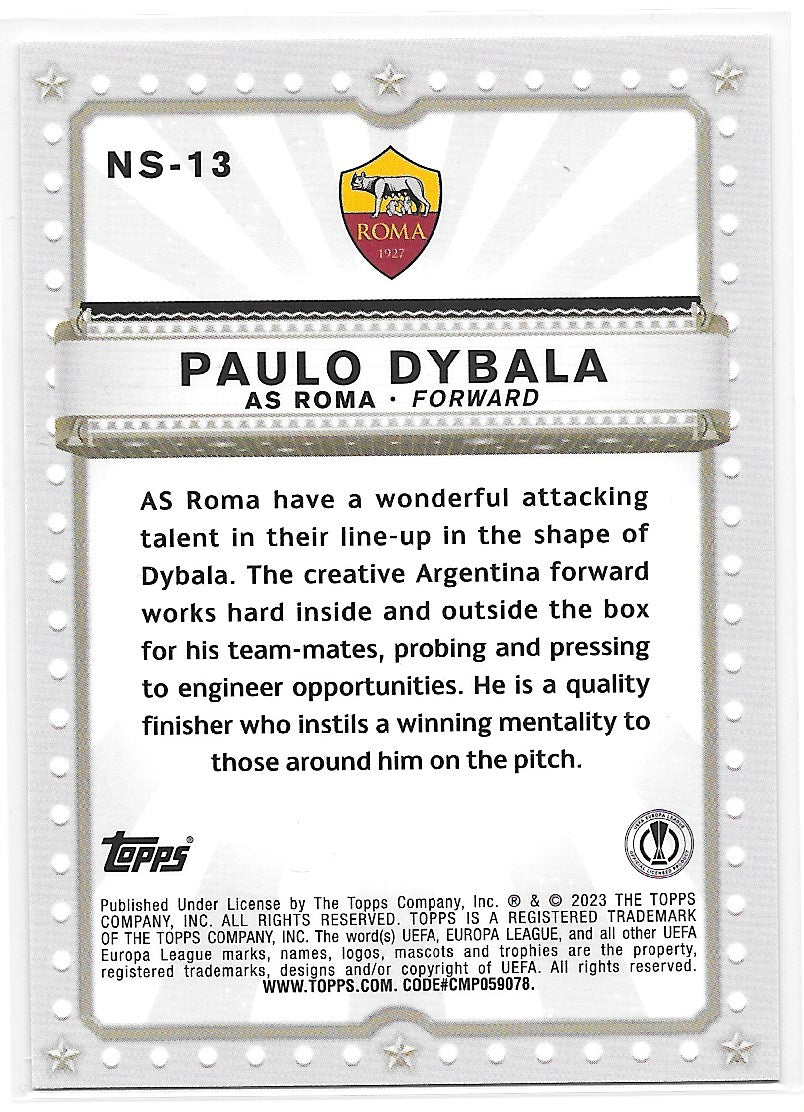 Paulo Dybala (AS Roma) Now Starring Topps UCC Flagship 22-23