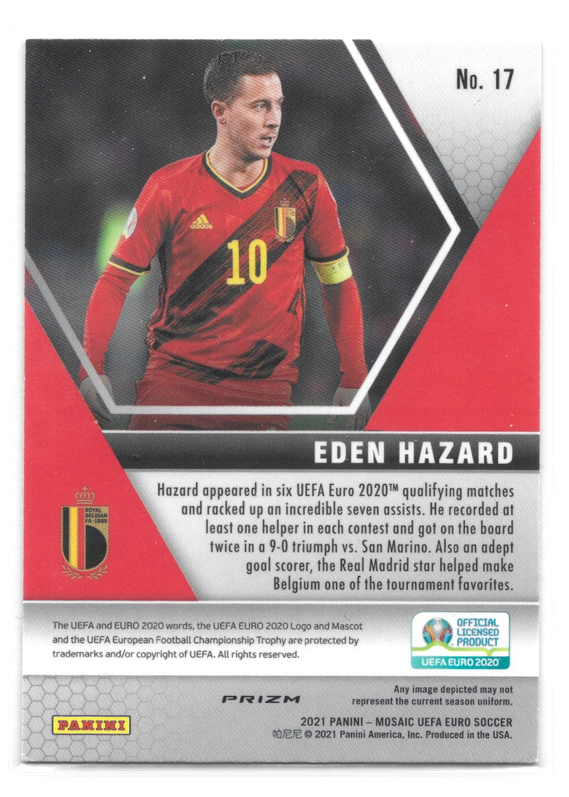 Eden Hazard (Belgium) Camo Pink Panini Mosaic UEFA Euro 2020