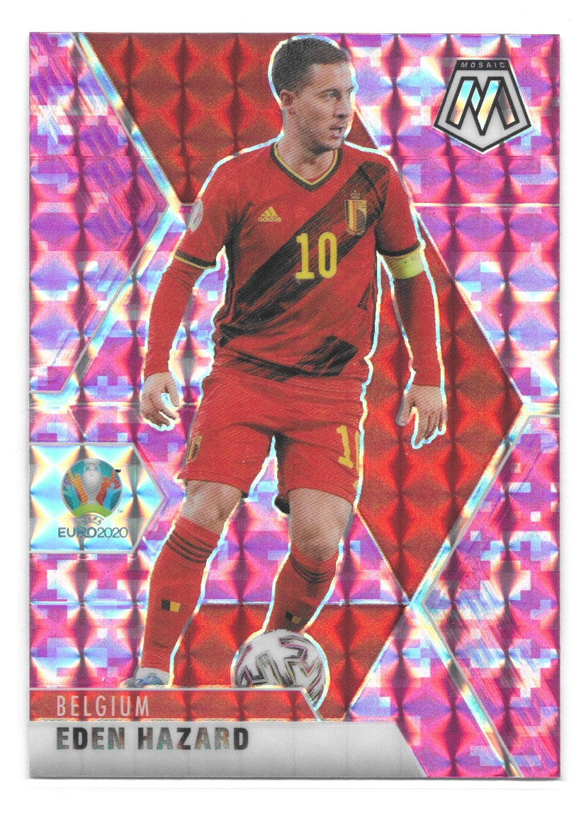 Eden Hazard (Belgium) Camo Pink Panini Mosaic UEFA Euro 2020