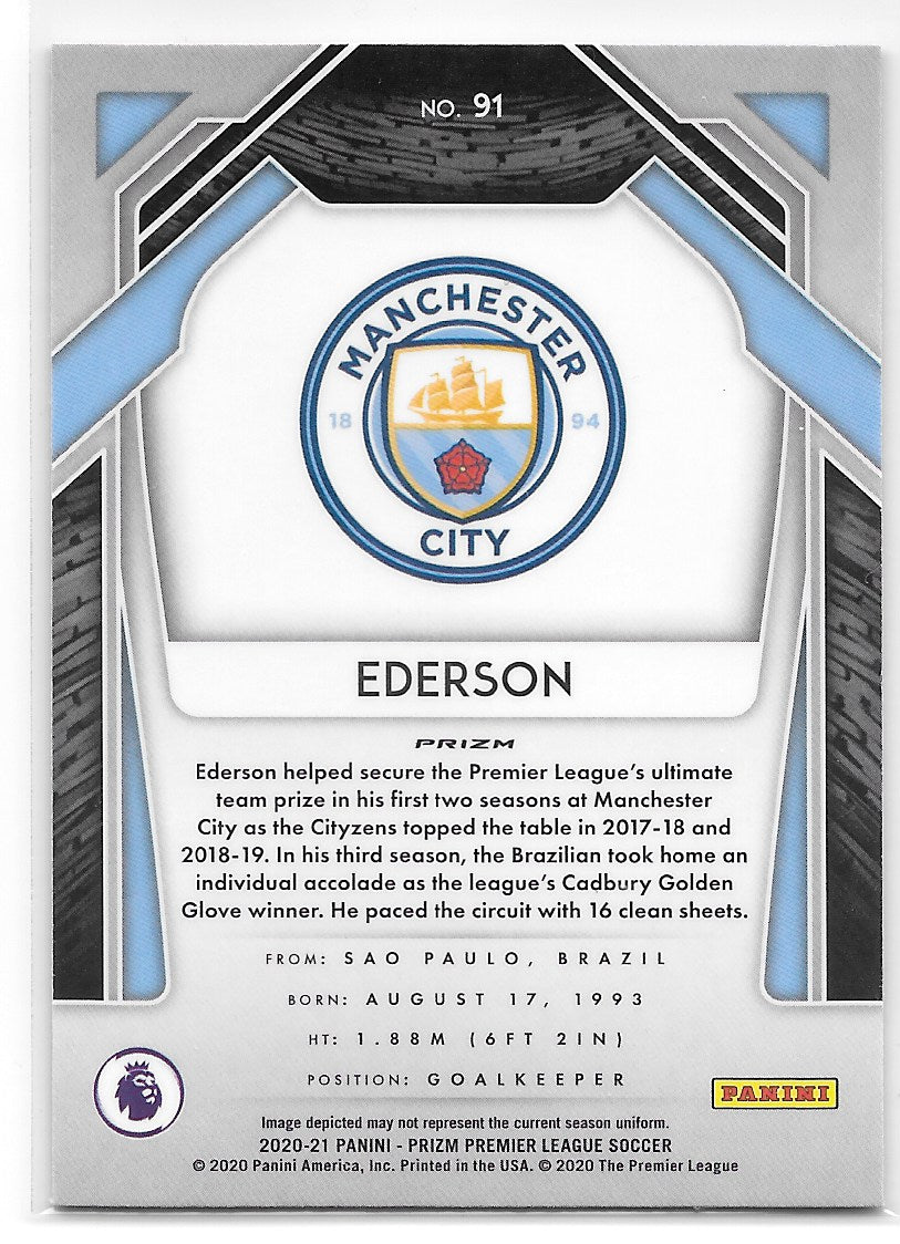 Ederson (Manchester City) Red Pulsar Panini Prizm Premier League 20-21