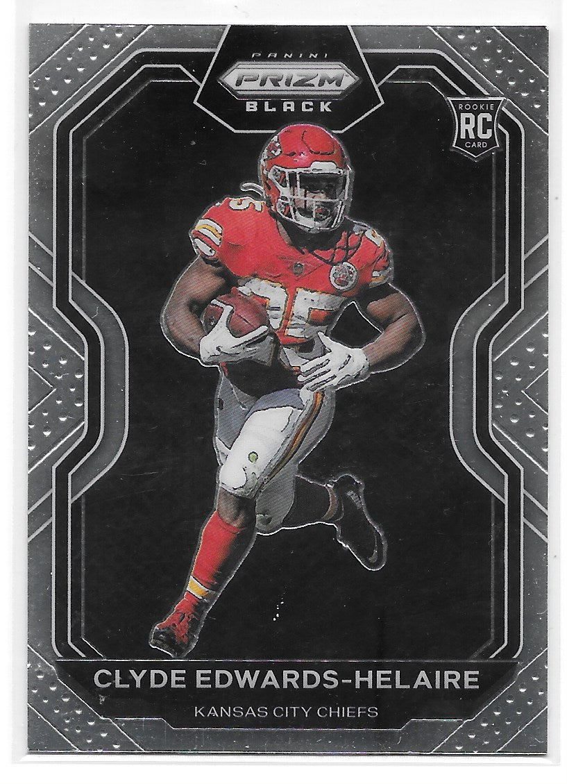 Clyde Edwards-Helaire (Kansas City Chiefs) Prizm Black RC Panini Chronicles Football 2020