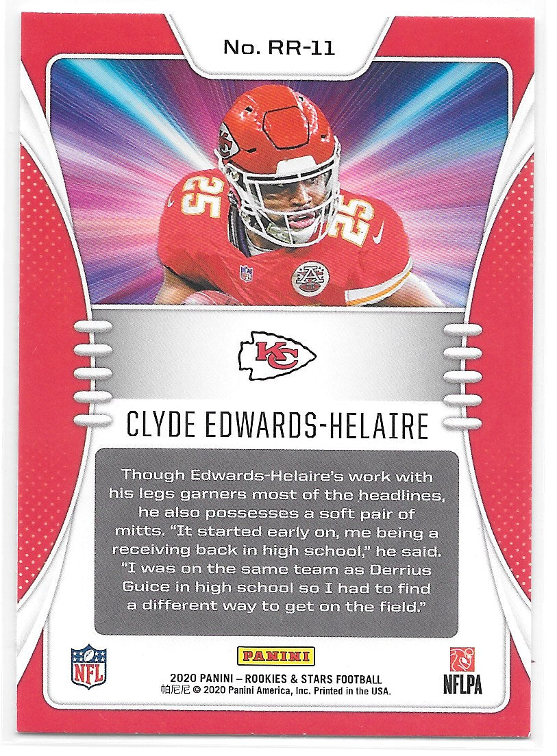 Clyde Edwards-Helaire (Kansas City Chiefs) Rookie Rush RC Panini Rookies & Stars Football 2020