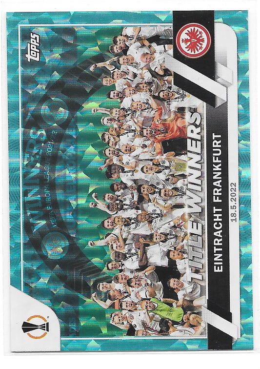 Title Winners - Eintracht Frankfurt Icy Aqua Foil /399 Topps UCC Flagship 22-23