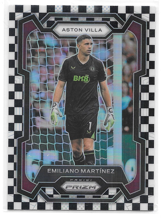 Emiliano Martinez (Aston Villa) Checkerboard Panini Prizm Premier League 23-24