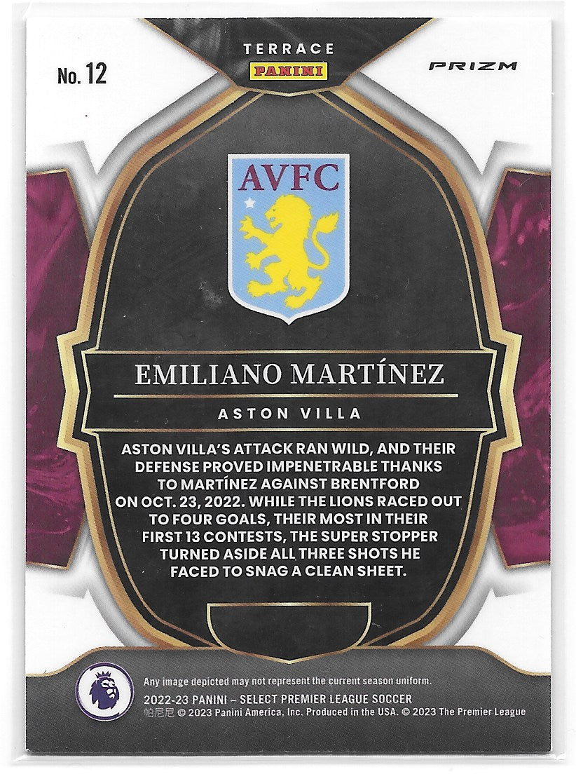 Emiliano Martinez (Aston Villa FC) Terrace MultiColor Panini Select Premier League 22-23