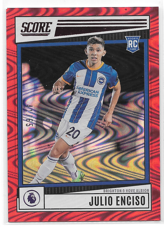 Julio Enciso (Brighton & Hove Albion) Red Swirl /65 RC Panini Score Premier League 22-23