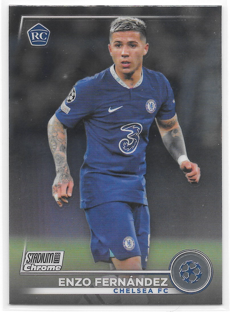 Enzo Fernandez (Chelsea FC) Rookie Card Topps Stadium Club Chrome 22-23