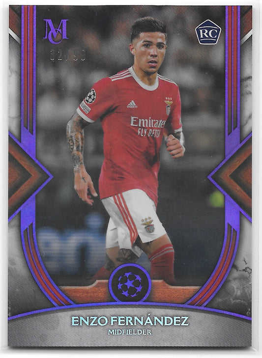 Enzo Fernandez (SL Benfica) Amethyst /99 RC Topps Museum Collection UEFA Champions League 22-23