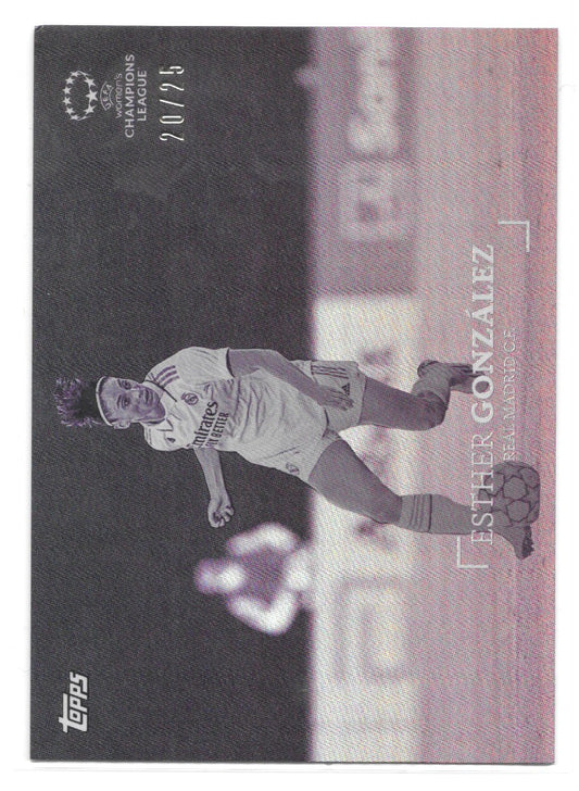 Esther Gonzalez (Real Madrid) Purple /25 Topps Simplicidad UEFA Club Competitions 22-23