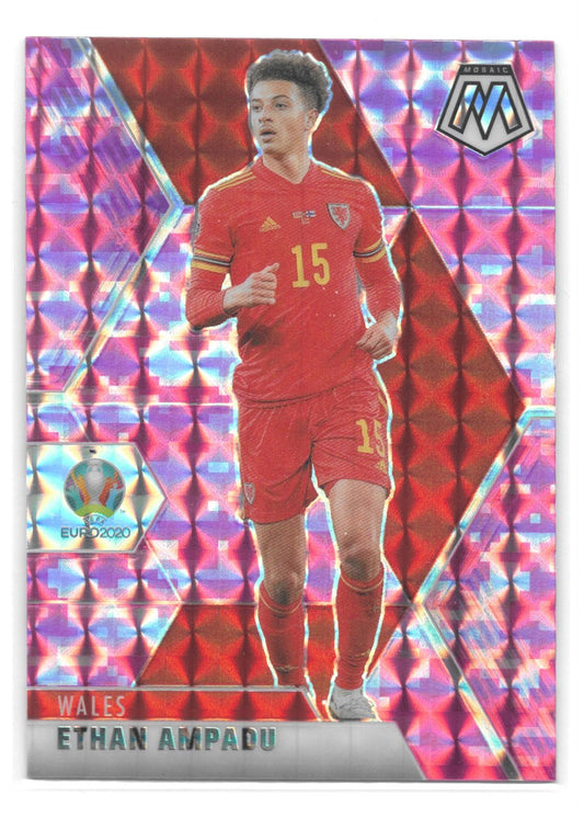 Ethan Ampadu (Wales) Camo Pink Panini Mosaic UEFA Euro 2020