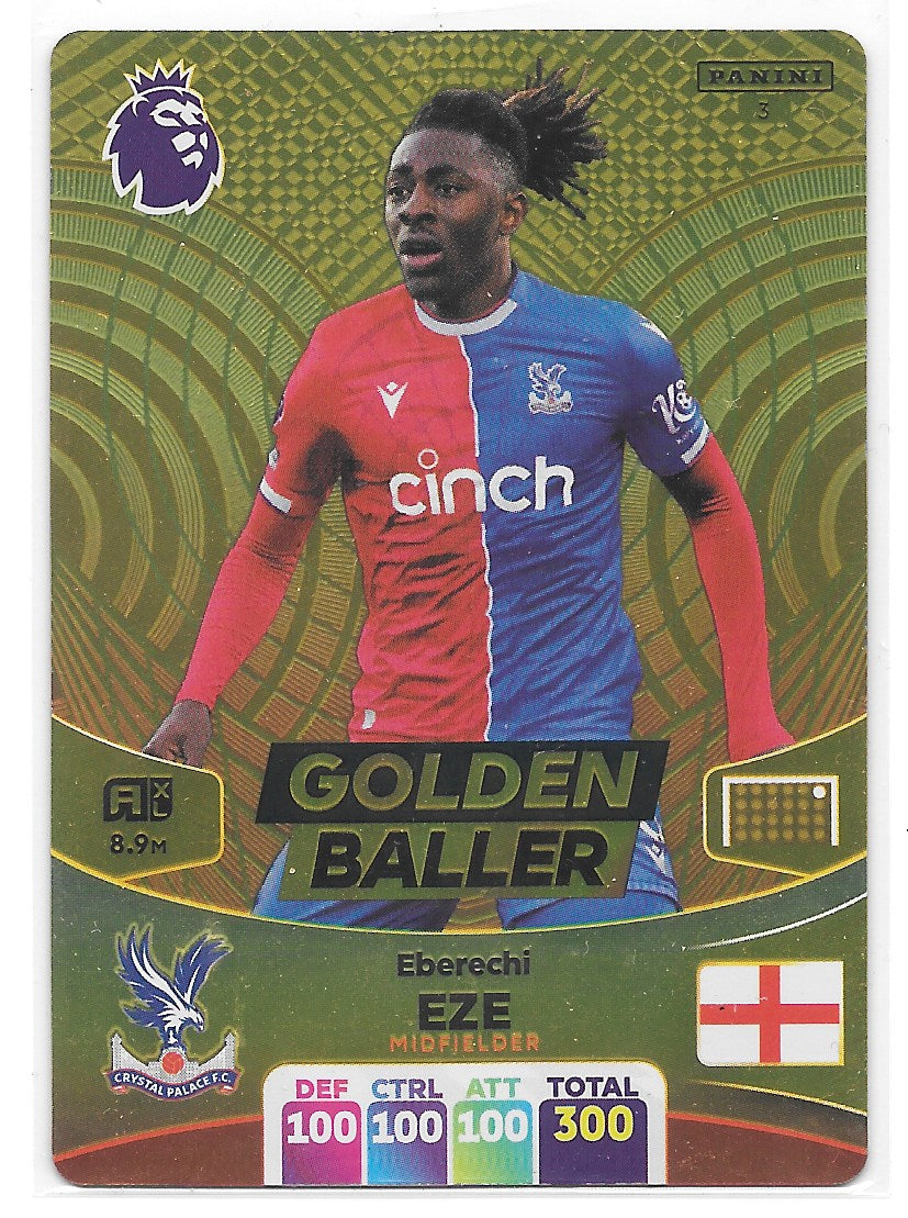 Eberechi Eze (Crystal Palace) Golden Baller Panini Premier League Adrenalyn XL 2024