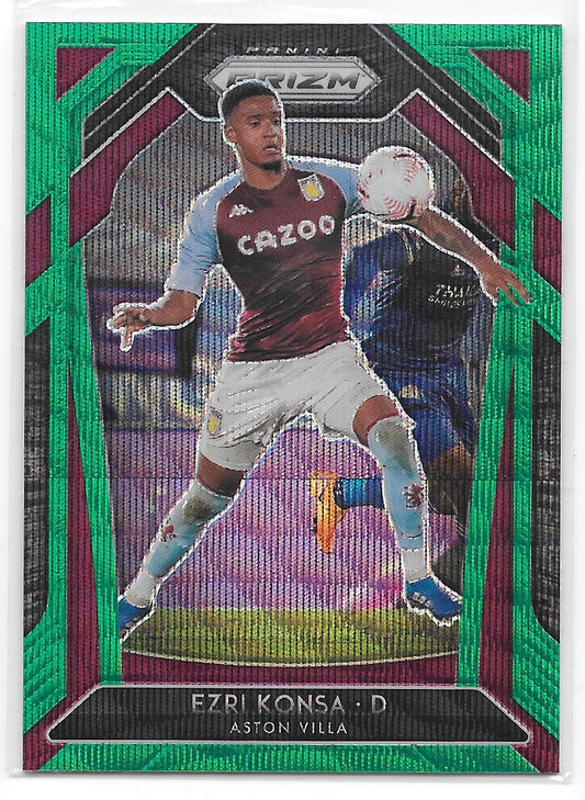 Ezri Konsa (Aston Villa FC) Green Wave Panini Prizm Premier League 20-21