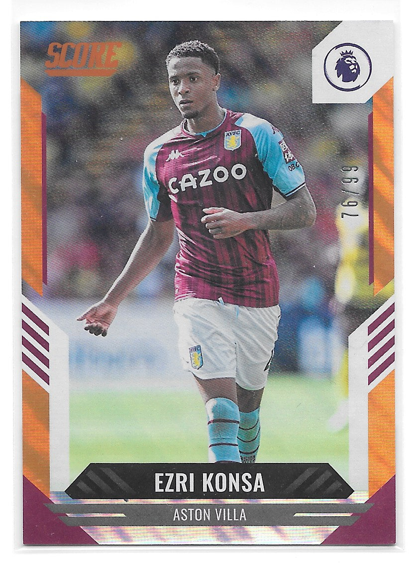 Ezri Konsa (Aston Villa) Orange Laser /99 Panini Score Premier League 21-22