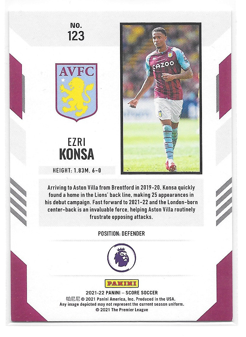 Ezri Konsa (Aston Villa) Orange Laser /99 Panini Score Premier League 21-22