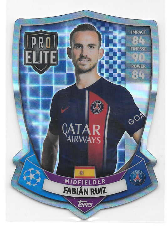 Fabian Ruiz (PSG) Chrome Shield Pro Elite Refractor /99 Topps Match Attax 23-24