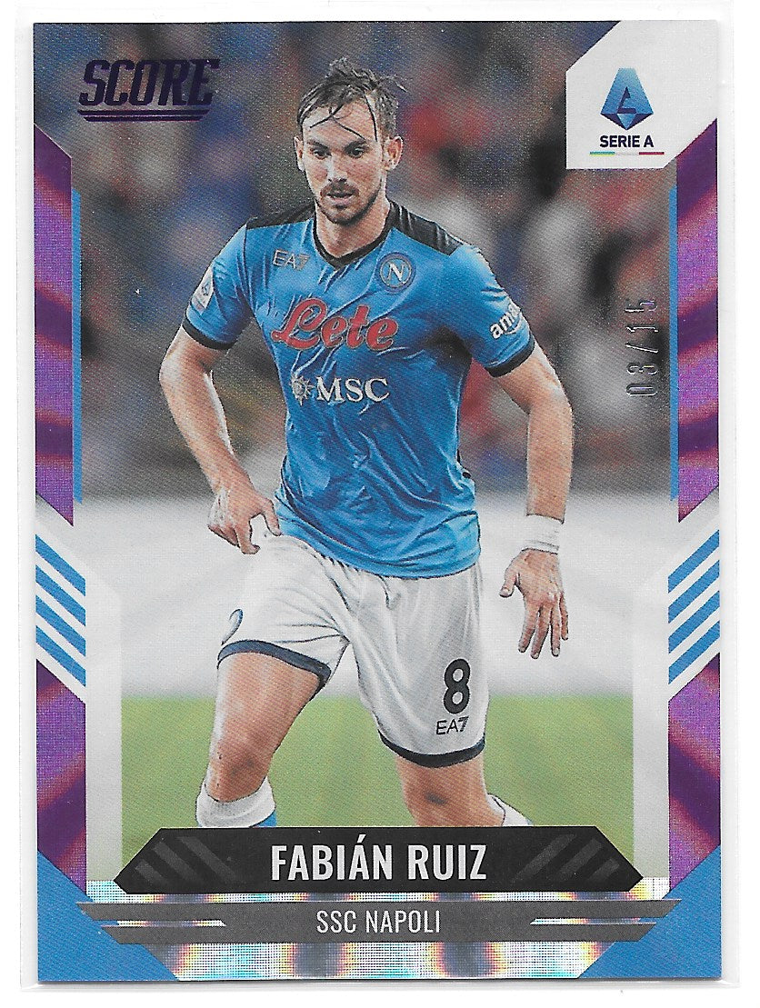 Fabian Ruiz 2021-22 Panini Score Serie A Purple Laser /15