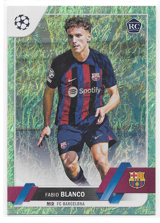 Fabio Blanco (FC Barcelona) Base RC Topps JADE Edition UEFA Club Competitions 22-23