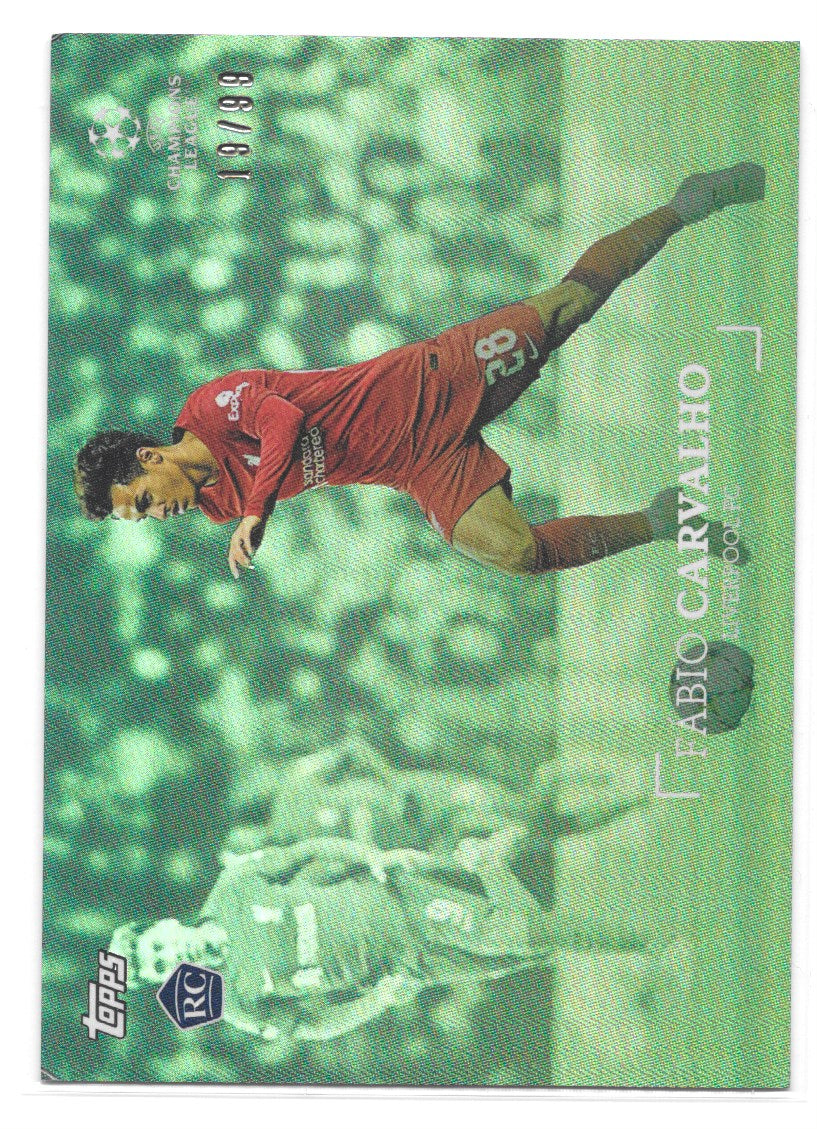 Fabio Carvalho (Liverpool FC) Green /99 RC Topps Simplicidad UEFA Club Competitions 22-23