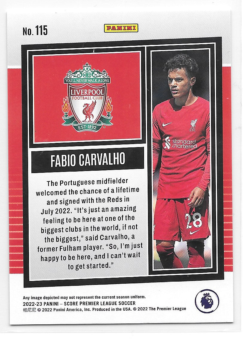 Fabio Carvalho (Liverpool FC) Orange Laser /35 RC Panini Score Premier League 22-23