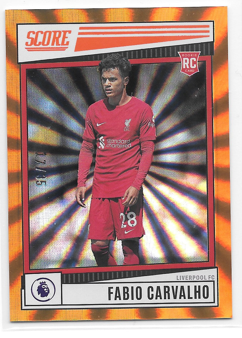 Fabio Carvalho (Liverpool FC) Orange Laser /35 RC Panini Score Premier League 22-23