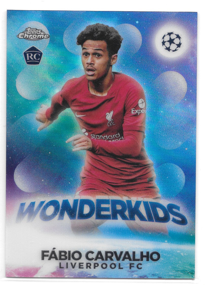 Fabio Carvalho (Liverpool FC) Wonderkids RC Topps Chrome UEFA Club Competitions 22-23