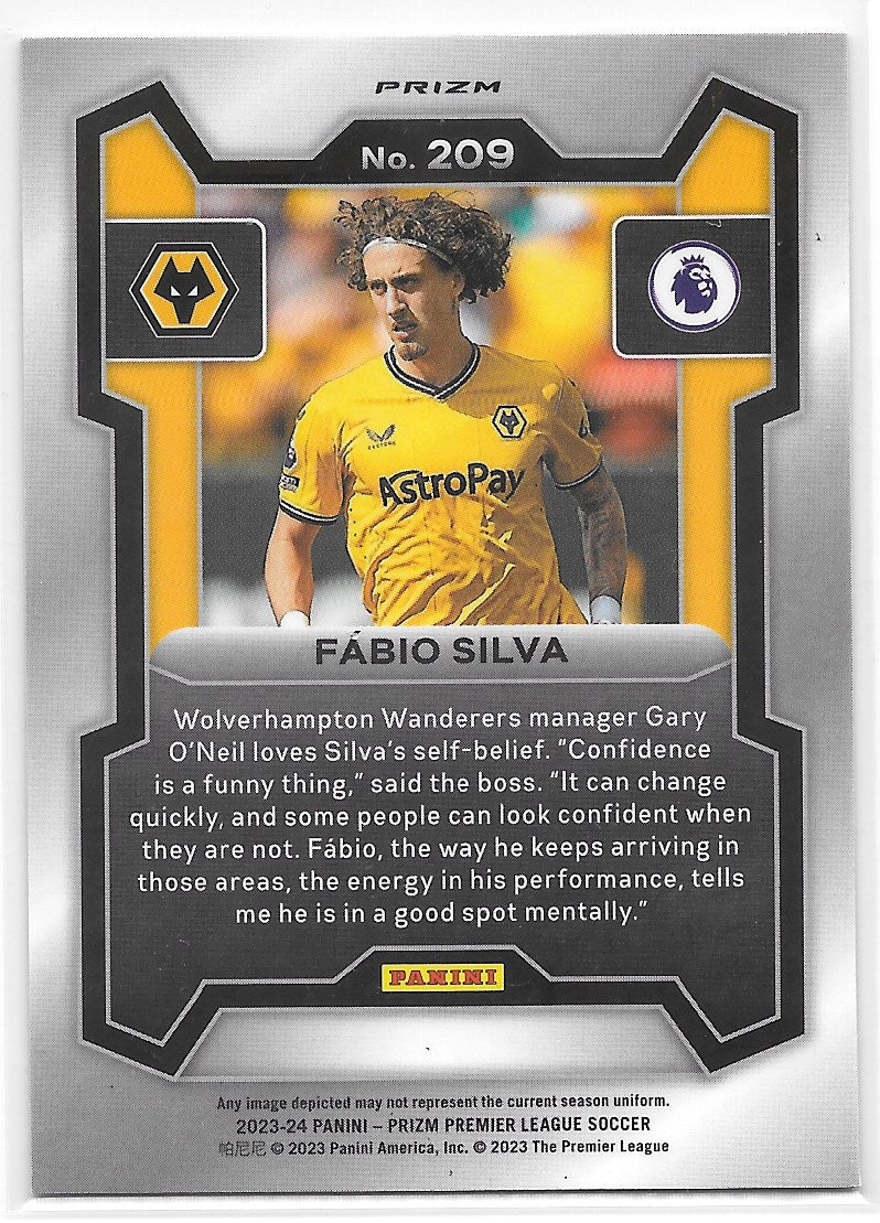 Fabio Silva (Wolverhampton Wanderers) Pink Mosaic Panini Prizm Premier League 23-24