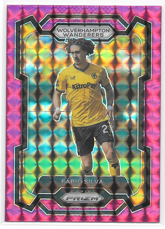 Fabio Silva (Wolverhampton Wanderers) Pink Mosaic Panini Prizm Premier League 23-24