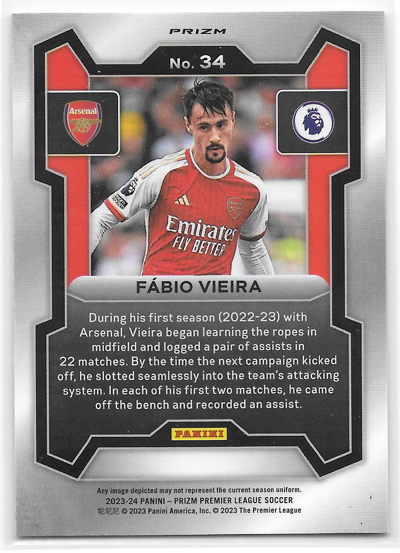 Fabio Vieira (Arsenal FC) Breakaway Panini Prizm Premier League 23-24