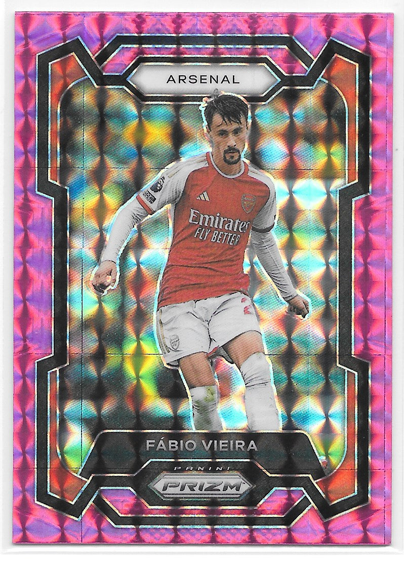 Fabio Vieira (Arsenal FC) Pink Mosaic Panini Prizm Premier League 23-24