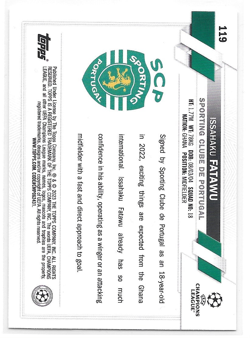 Issahaku Fatawu (Sporting Clube de Portugal) Starball Foil RC Topps UCC Flagship 22-23