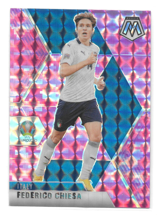 Federico Chiesa (Italy) Camo Pink Panini Mosaic UEFA Euro 2020