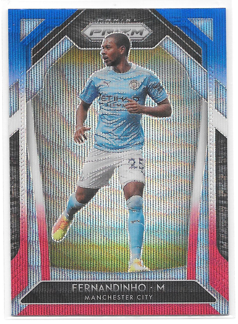 Fernandinho (Manchester City) Red White Blue Panini Prizm Premier League 20-21