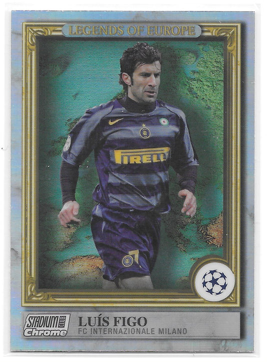 Luis Figo (FC Internazionale Milano) Legends of Europe Topps Stadium Club Chrome 22-23