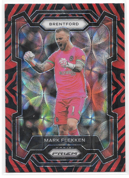 Mark Flekken (Brentford) Tiger Stripe Choice SP Panini Prizm Premier League 23-24