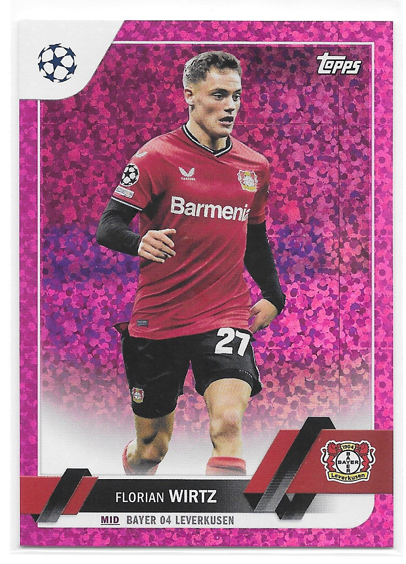 Florian Wirtz (Bayer Leverkusen) Pink Sparkle Topps UCC Flagship 22-23