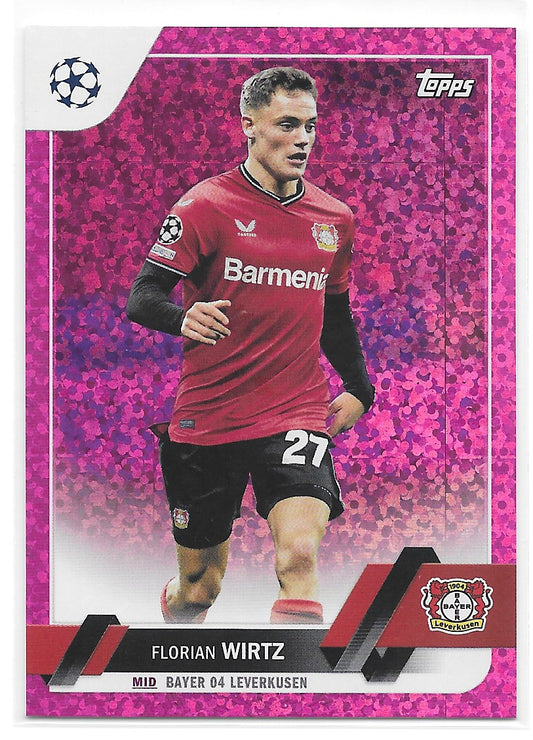 Florian Wirtz (Bayer Leverkusen) Pink Sparkle Topps UCC Flagship 22-23